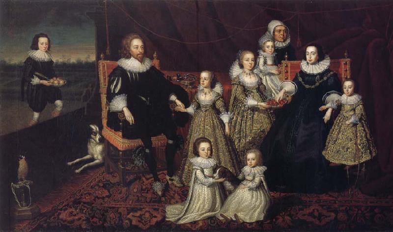 unknow artist Sir Thomas Lucy III and his family Germany oil painting art
